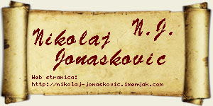 Nikolaj Jonašković vizit kartica